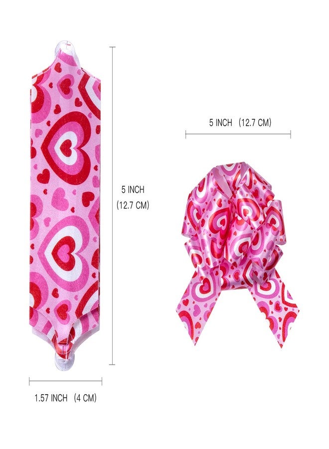 مجموعة راباهوليك من 18 قطعة من فيونكات عيد الحب - فيونكات بقطر 5 بوصات بتصميم عيد الحب، مثالية للعطلات، وتوزيعات الحفلات، والديكور. - Image 3